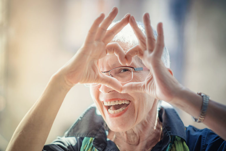 For Seniors, There’s Power in Positivity woman showing positivity
