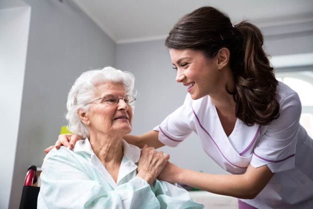 woman receiving memory care