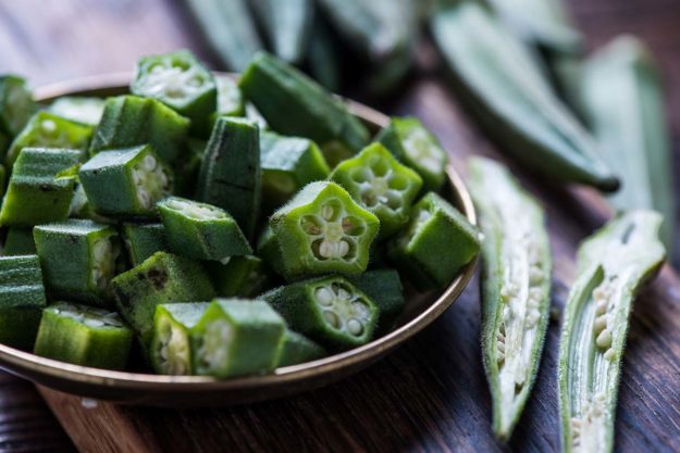 okra in a bowl