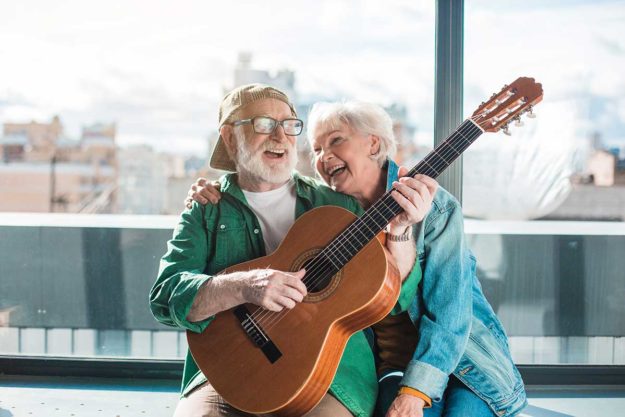 1-Rocking-Into-Their-Golden-Years couple enjoying music in their golden years