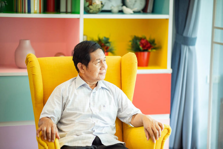 independent living man enjoying independent living