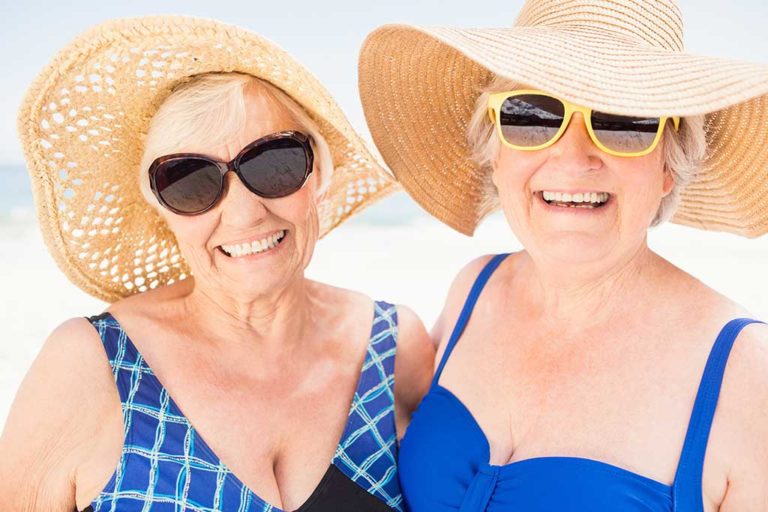 Portrait of senior woman friends