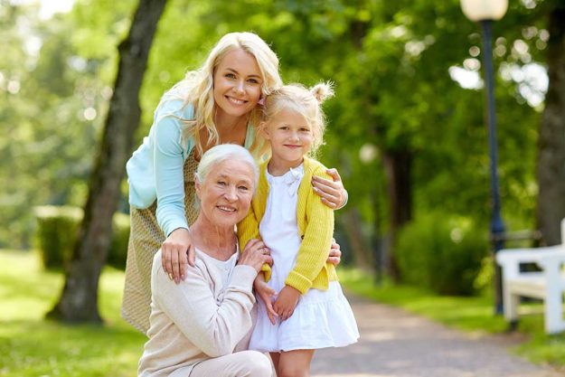 happy mother, daughter and grandmother at park Simple Activities Your Elderly Parent With Dementia Can Do For Fun