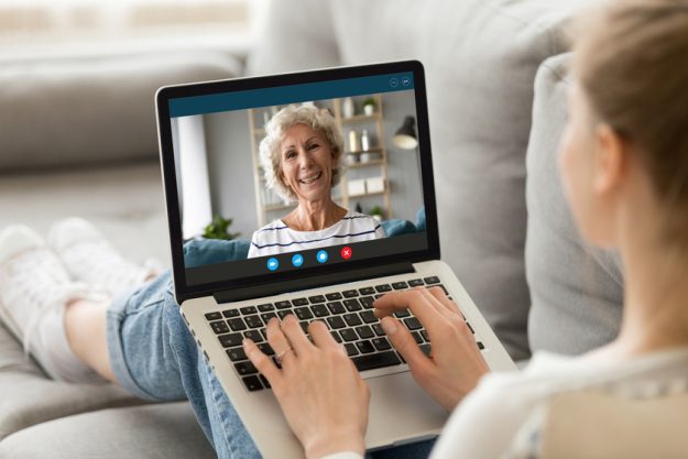 Millennial girl talk on video call with mature mother 5 Tips To Care For Your Aging Parent From A Distance