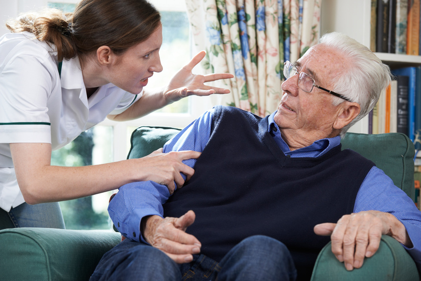 Care Worker Mistreating Senior Man At Home Finding Assisted Senior Living Communities In Saint Johns, FL: Four Mistakes To Avoid