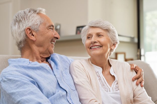 Senior couple hugging Senior couple hugging