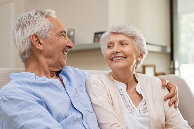 Senior couple hugging Senior couple hugging