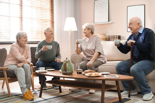 Elderly people spending time in geriatric hospice. Senior patients care Elderly people spending time in geriatric hospice. Senior patients care