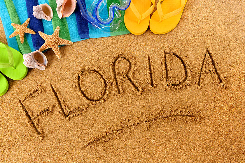 Florida beach writing