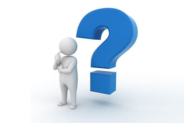 3d man with blue question mark 3d man with blue question mark