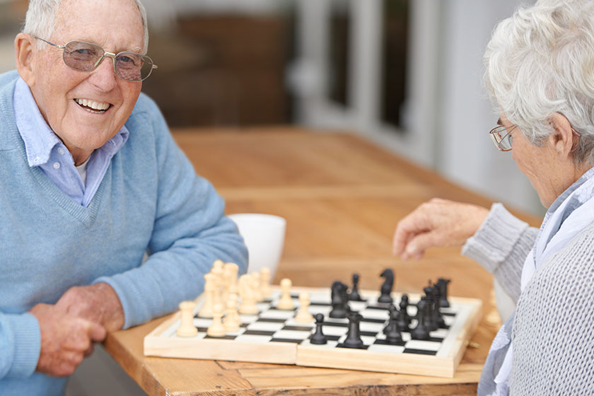 Its Our Passion Chess Brought Together Elderly Couple Playing Game