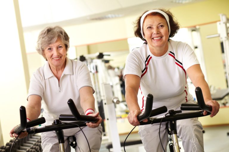 Fitness for seniors two senior women