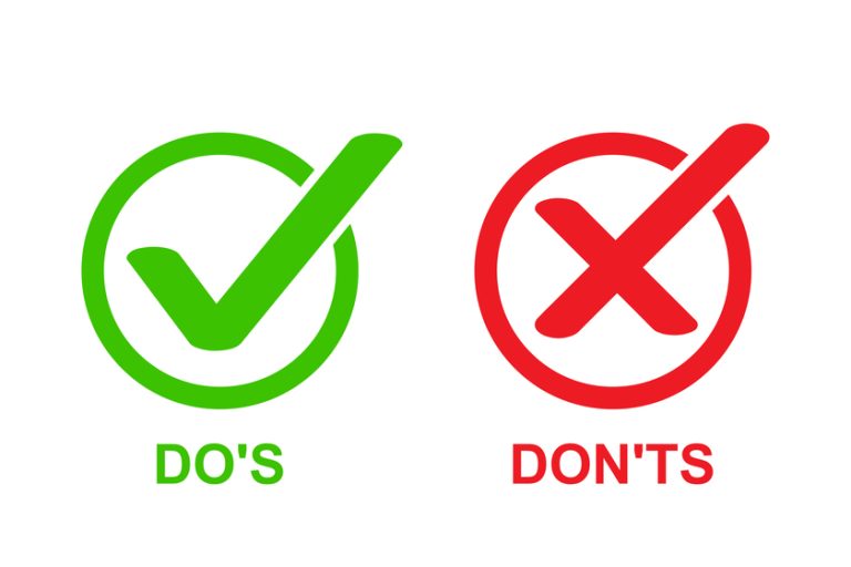 check marks ui button with dos and donts. flat simple style trend modern red and green checkmark. Visiting Your Loved Ones Living With Dementia In Memory Care Units In Jensen Beach, FL: Do's And Don'ts You Need To Know