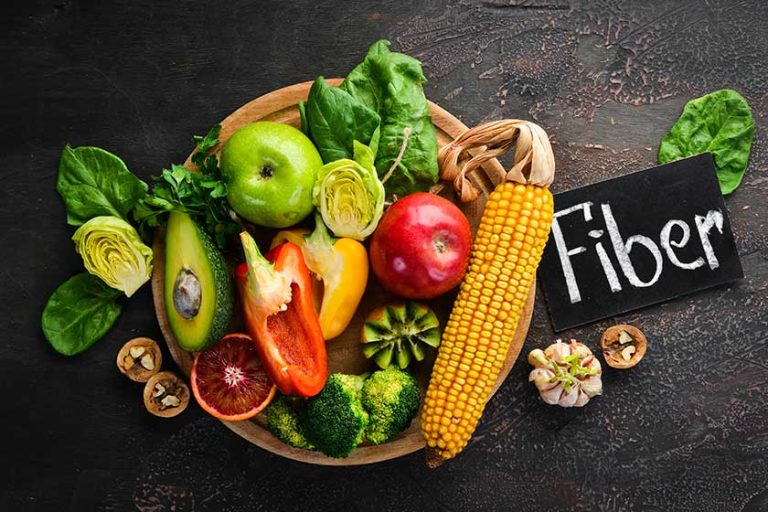 Foods containing natural fiber