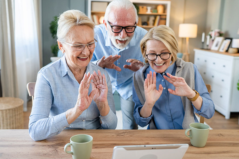Group of people mature senior caucasian family