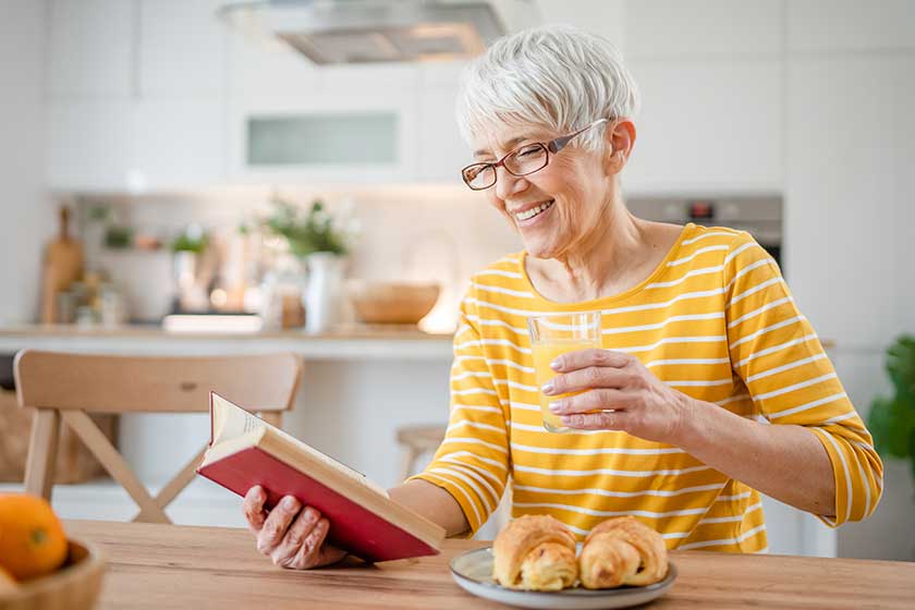 One woman mature senior caucasian