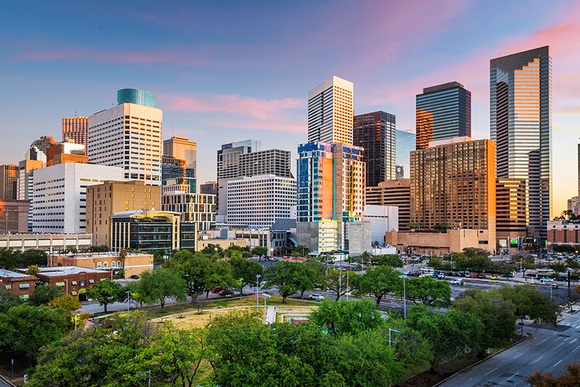 Houston, Texas, USA downtown park