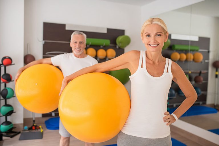 A man and a woman having a fitness workout