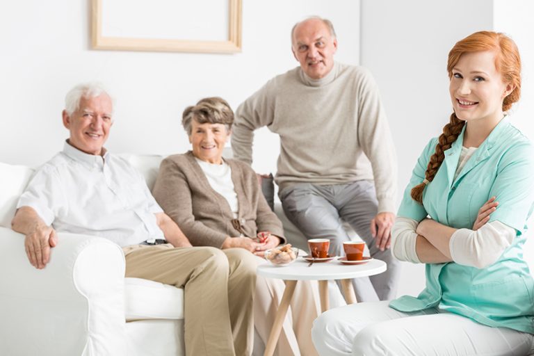 Nursing home with seniors