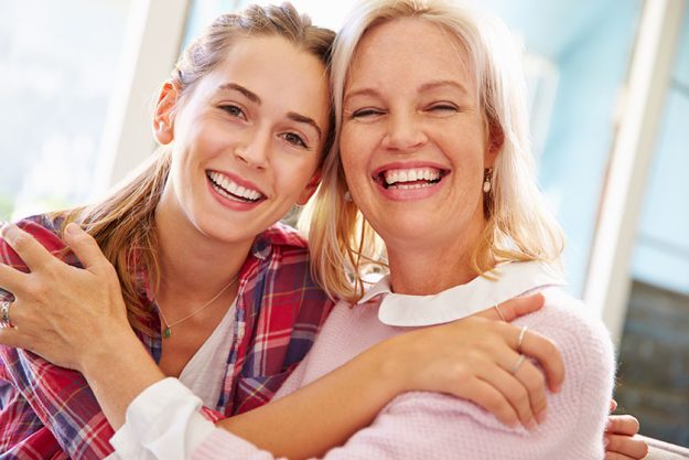 Mature Mother With Daughter At Home