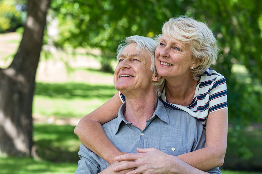 Senior couple embracing Senior couple embracing