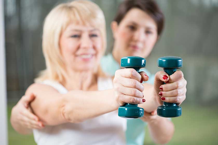 female training with dumbbells female training with dumbbells