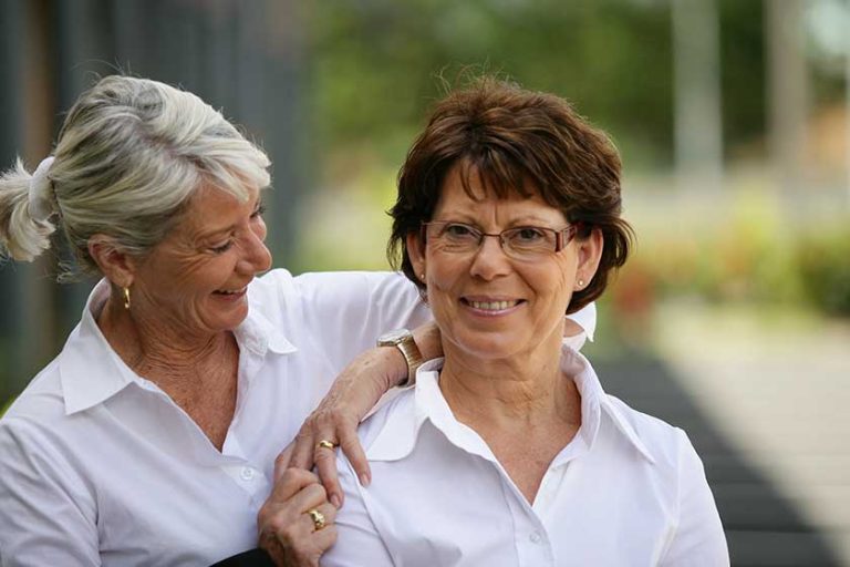 Portrait of smiling older women