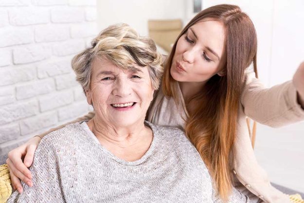 Selfie with grandma to share with all my friends