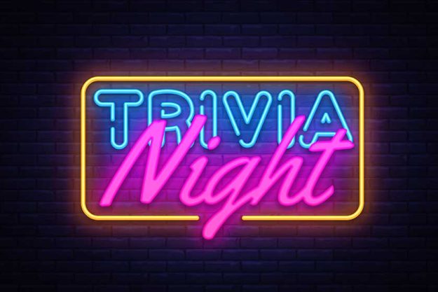 Trivia Night neon sign vector. Quiz Time Design template neon sign, light banner, neon signboard, nightly bright advertising, light inscription