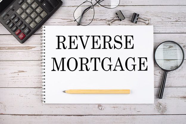 blank notebook text reverse mortgage white background calculator office tools