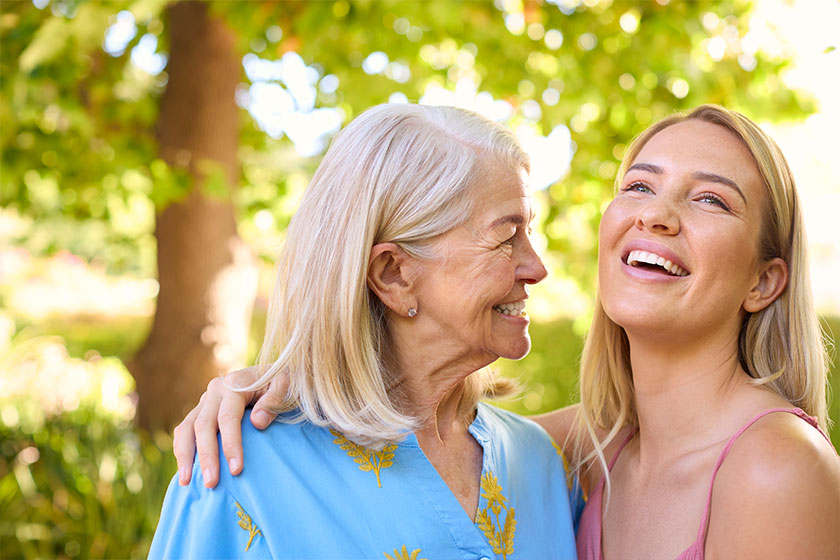 Multi-Generation Family With Senior Mother And Adult daughter