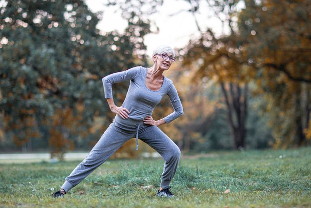 old pensioner have recreation in public park
