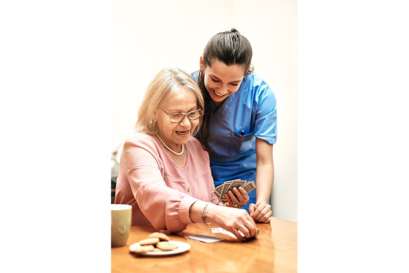 Youre better you thought female nurse teaching her patient how