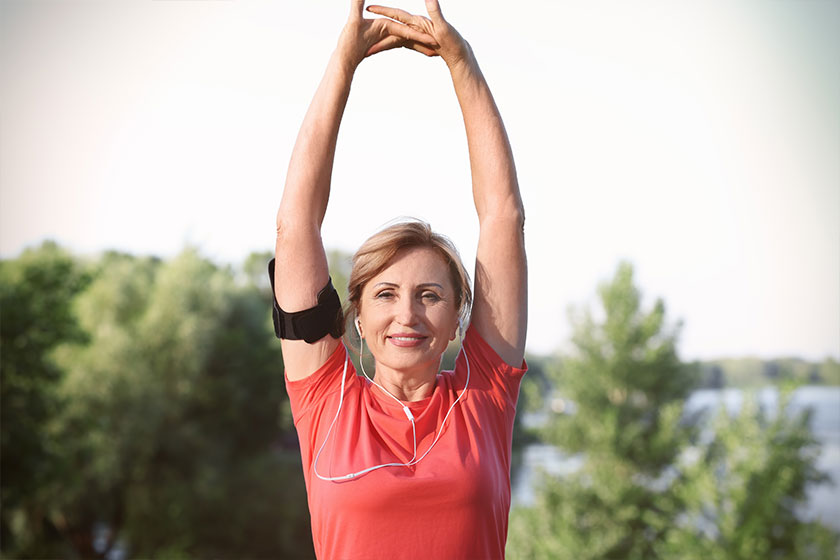 Mature woman training