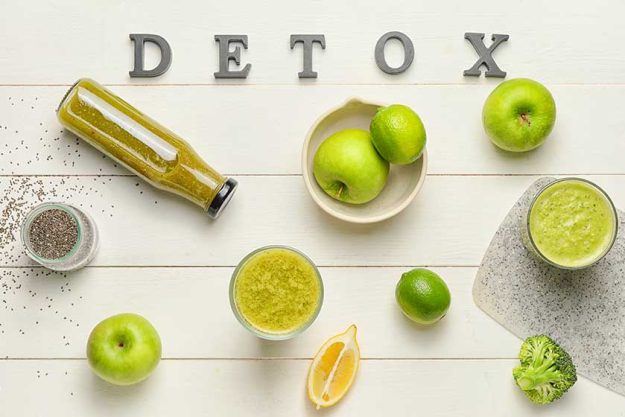 healthy smoothie ingredients word detox table