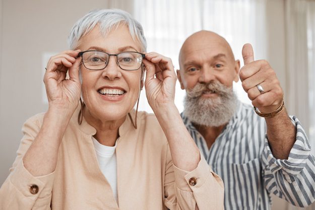 senior couple portrait video call home communication virtual connection conversation