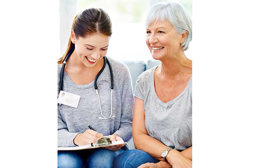 youre excellent shape doctor explaining positive test results smiling senior