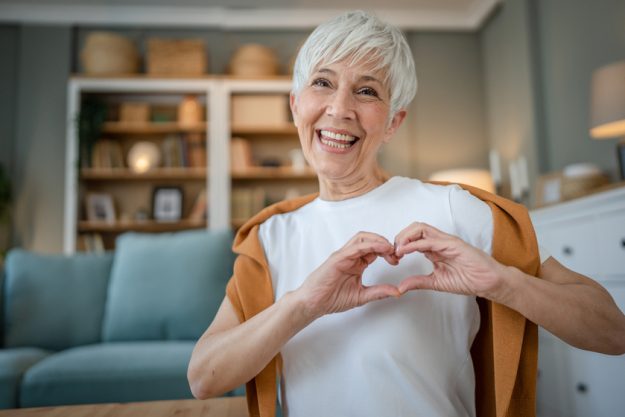 healthy senior caucasian woman showing hart hand gesture health love healthy senior caucasian woman showing hart hand gesture health love