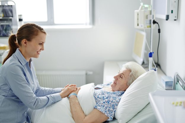 Visiting grandmother in hospital Visiting grandmother in hospital