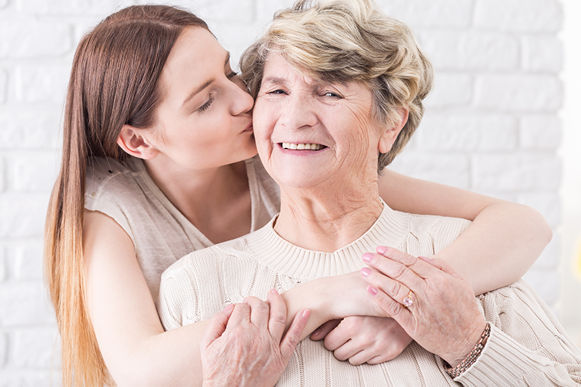 beautiful mature woman having healthy lunch