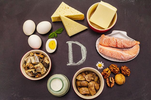 Foods containing vitamin cheese eggs butter nuts milk sardine black