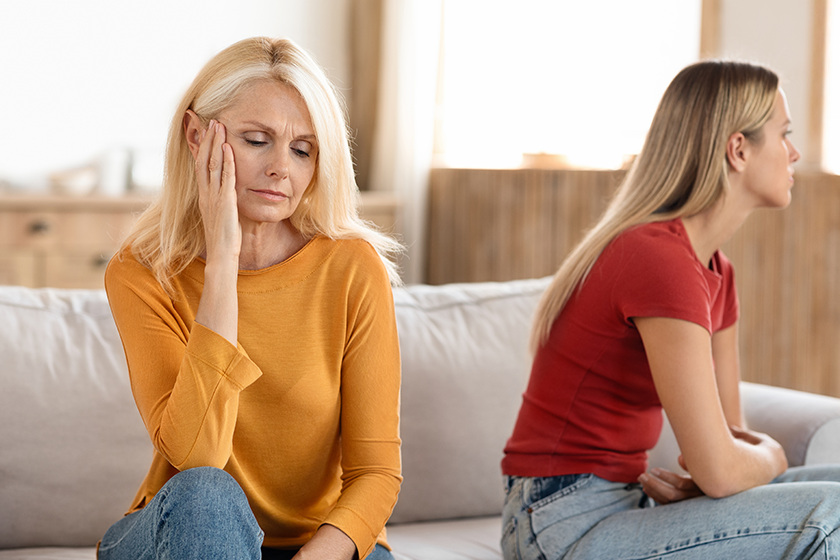 frustrated women grown daughter
