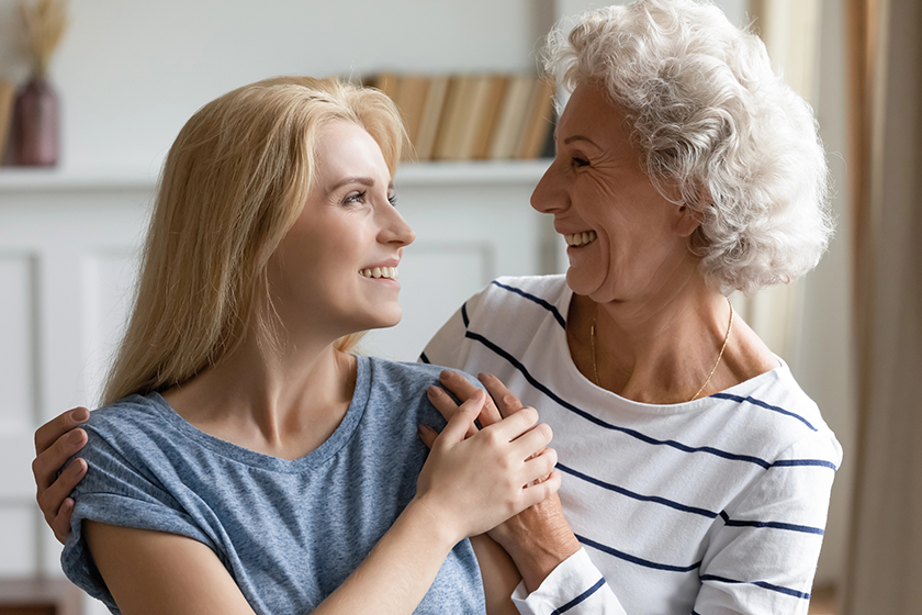 happy loving mature mum and adult daughter happy loving mature mum and adult daughter