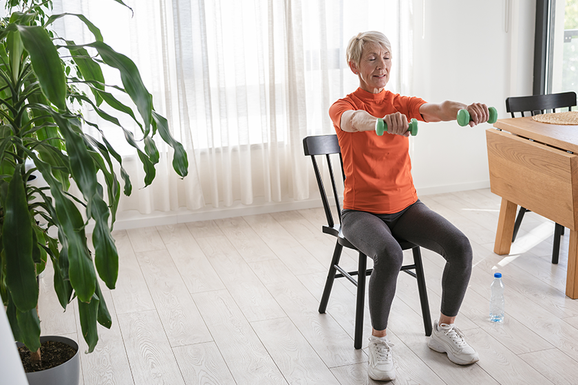 smiling beautiful senior woman health instructor smiling beautiful senior woman health instructor