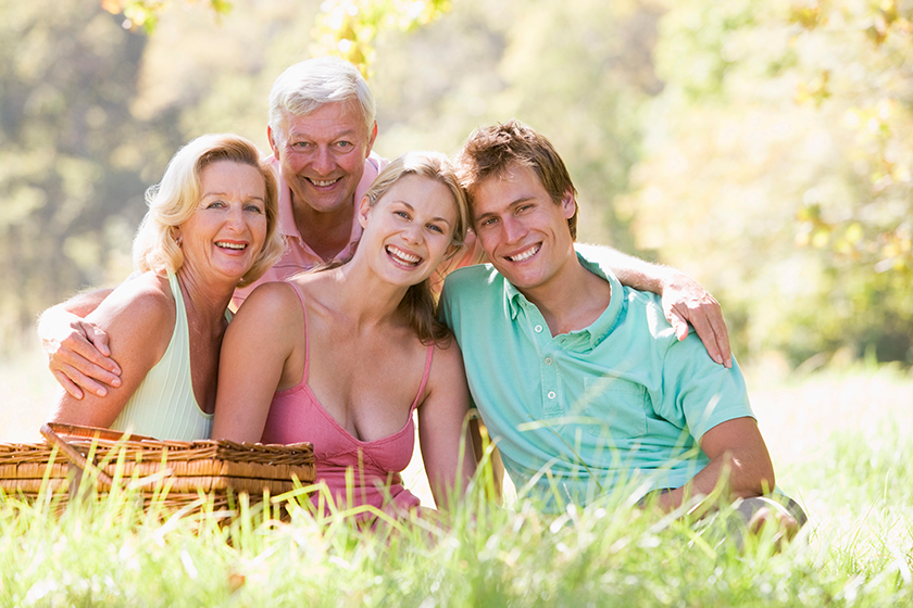 parents adult children picnic parents adult children picnic