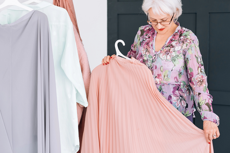 senior lifestyle fashion clothes shopping lady