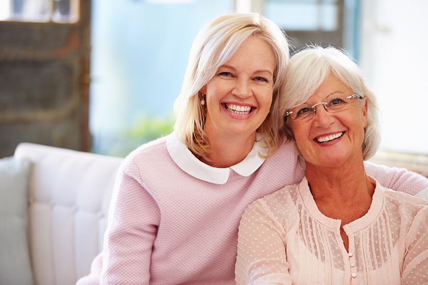 senior mother with adult daughter senior mother with adult daughter