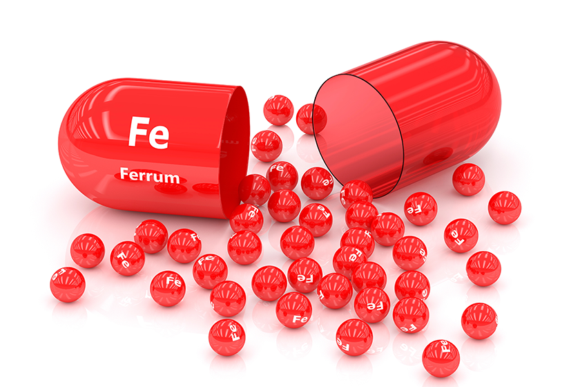 3d rendered iron fe pill 3d rendered iron fe pill