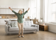 cheerful carefree elderly retired woman