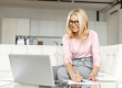 a charming middle aged businesswoman